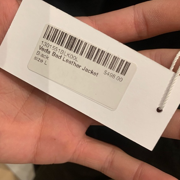 Large Reformation Veda Bad leather jacket - Picture 8 of 9